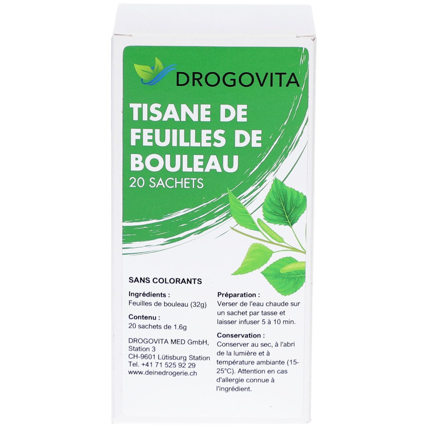 DROGOVITA Birkenblätter Tee Btl 20 Stk