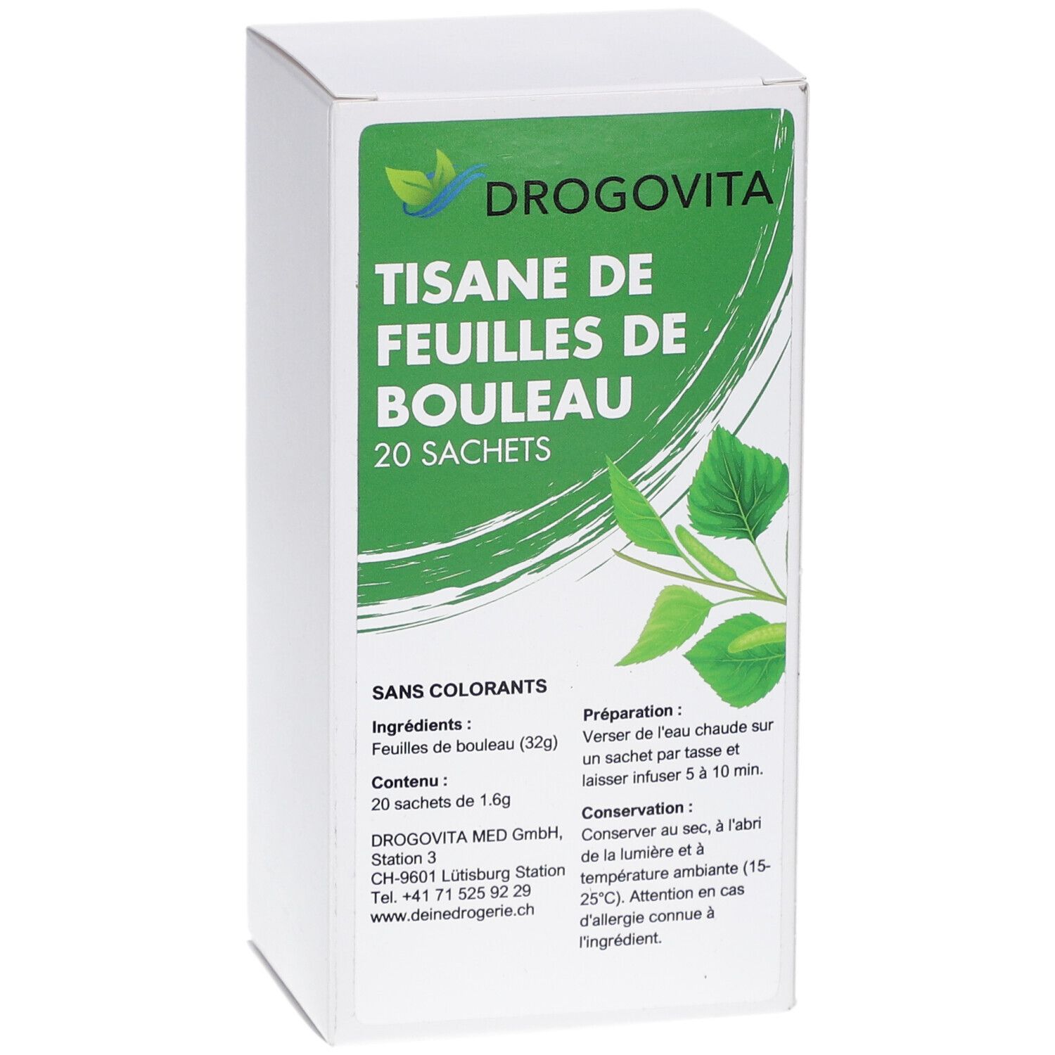 DROGOVITA Birkenblätter Tee Btl 20 Stk