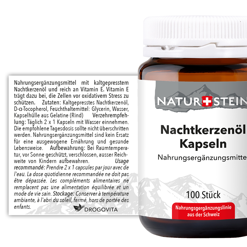 NATURSTEIN Nachtkerzenöl Kaps Glasfl 100 Stk