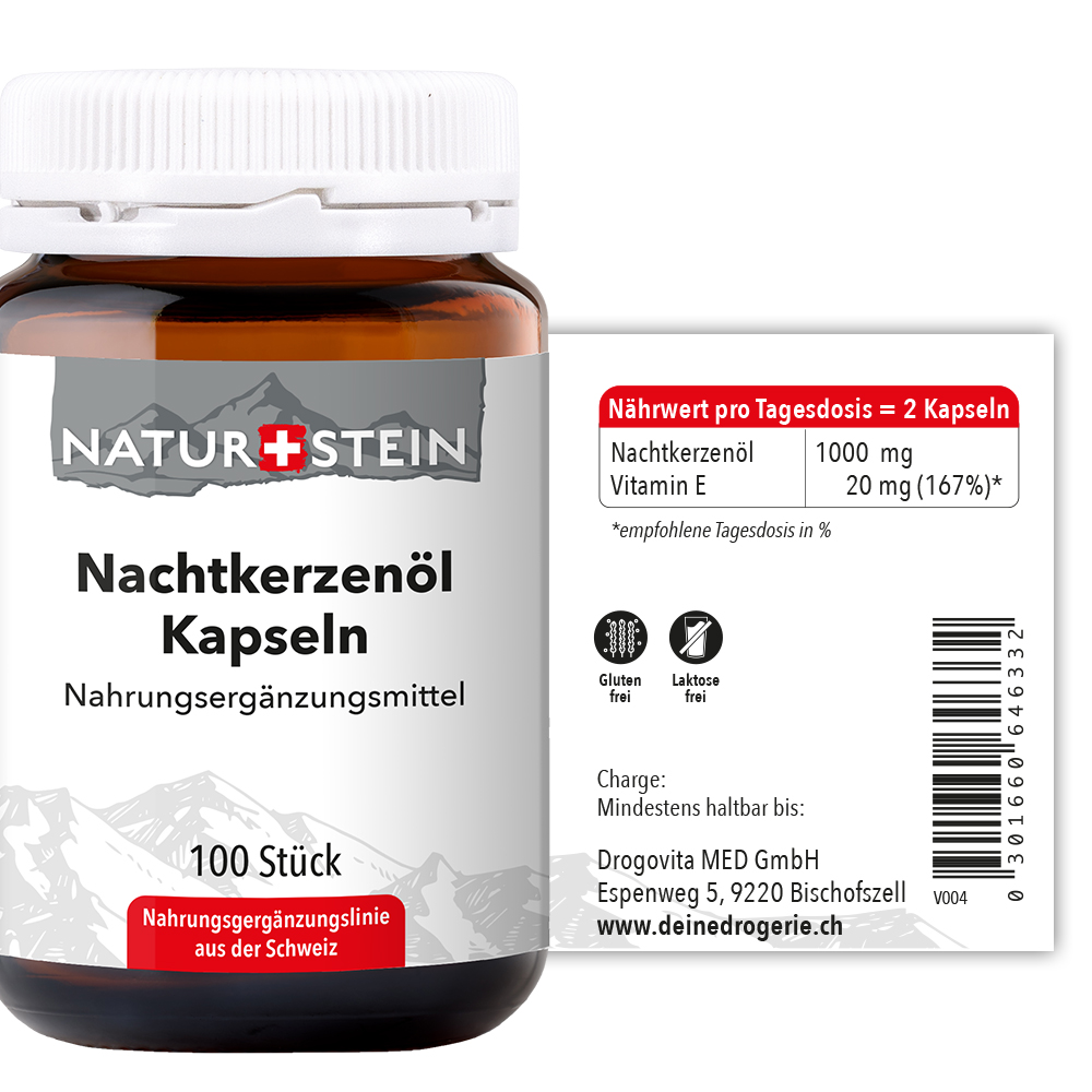 NATURSTEIN Nachtkerzenöl Kaps Glasfl 100 Stk