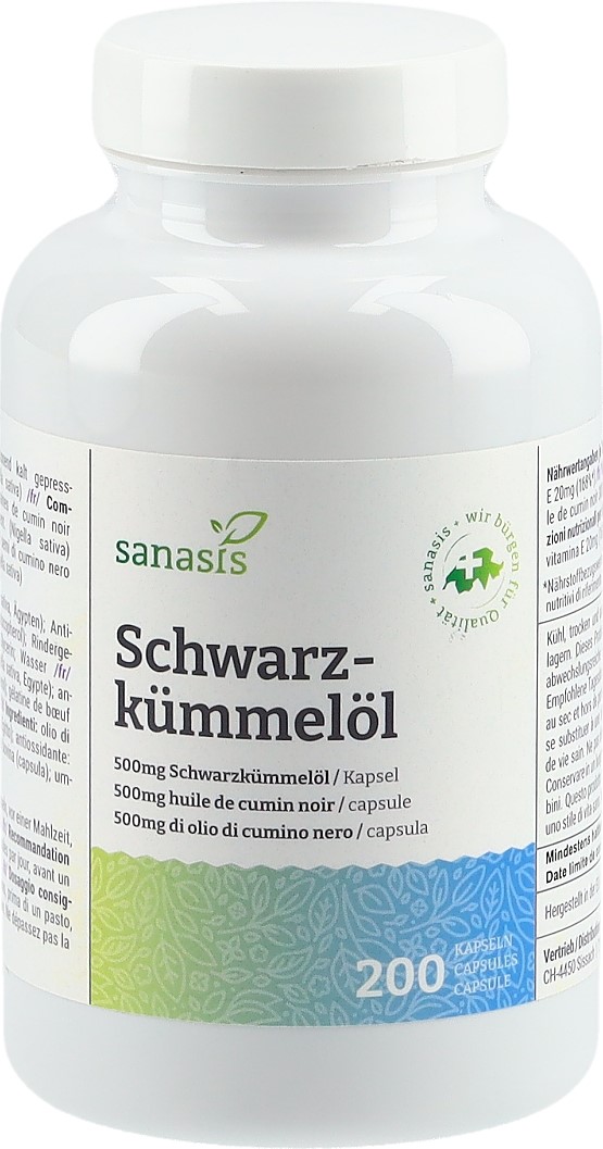 SANASIS Schwarzkümmelöl Kaps Ds 200 Stk