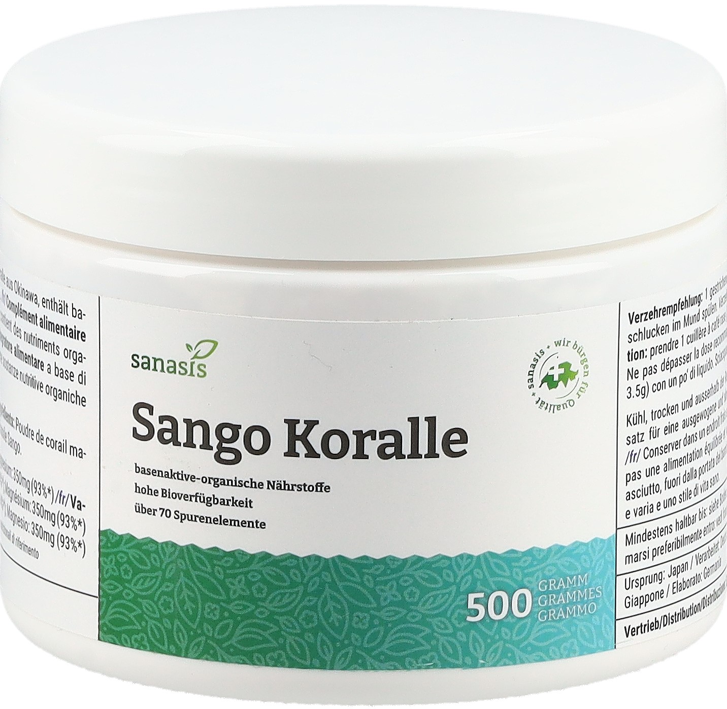 SANASIS Sango Koralle Plv vegan Ds 500 g