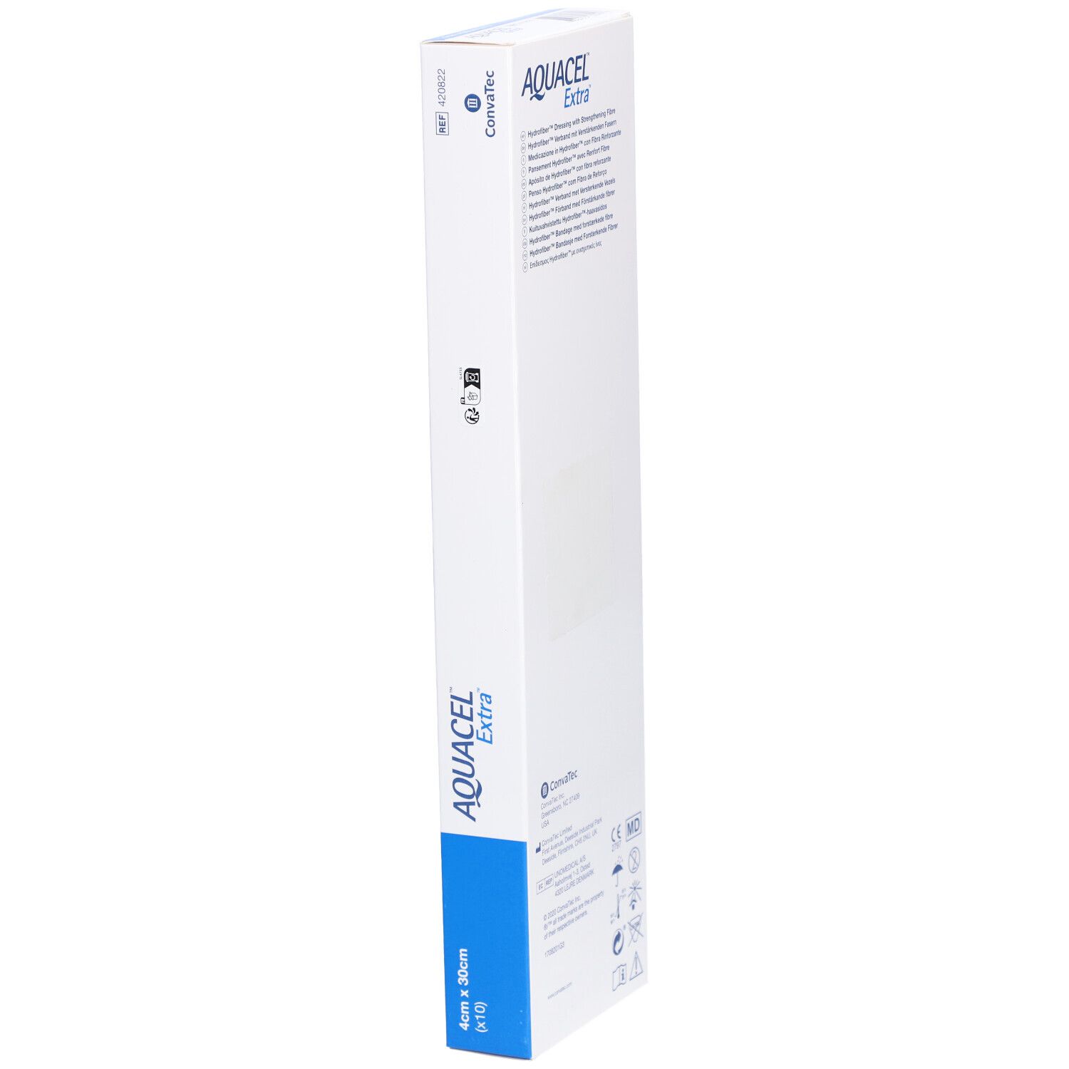 AQUACEL EXTRA Hydrofiber Verband 4x30cm 10 Stk