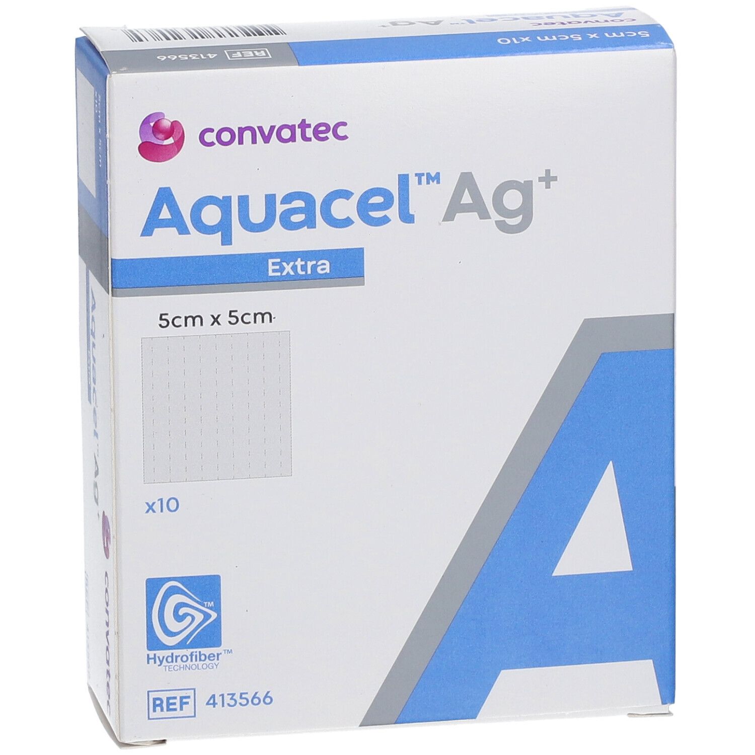 AQUACEL Ag+ Extra Kompresse 5x5cm (n) 10 Stk