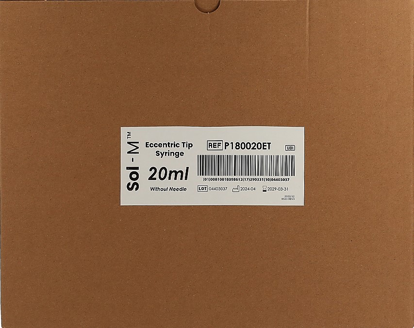 SOL-M Spritze o Nadel 20ml ex st 3-t 100 Stk