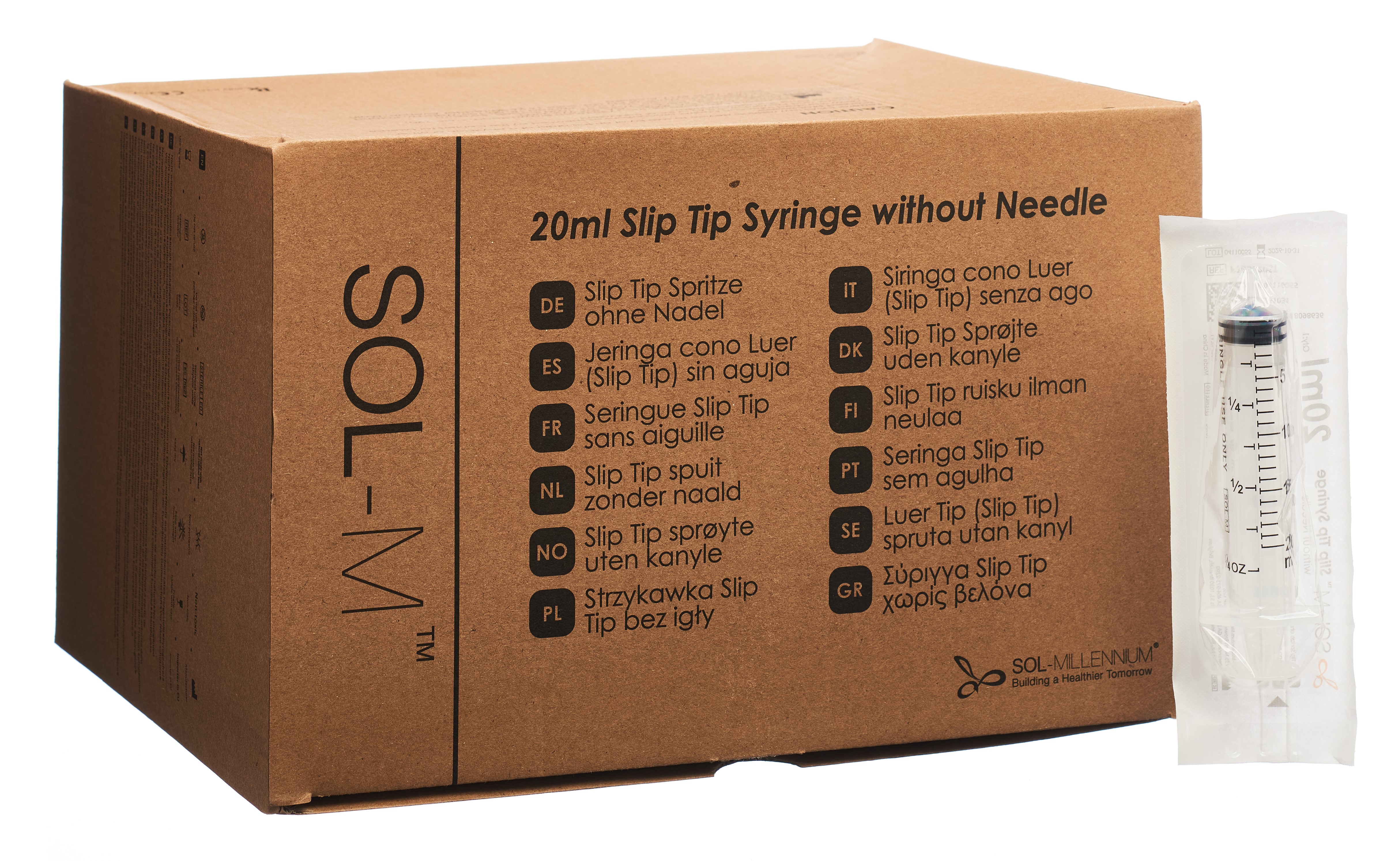 SOL-M Einwegspritze 20ml SlipTip Box 100 Stk