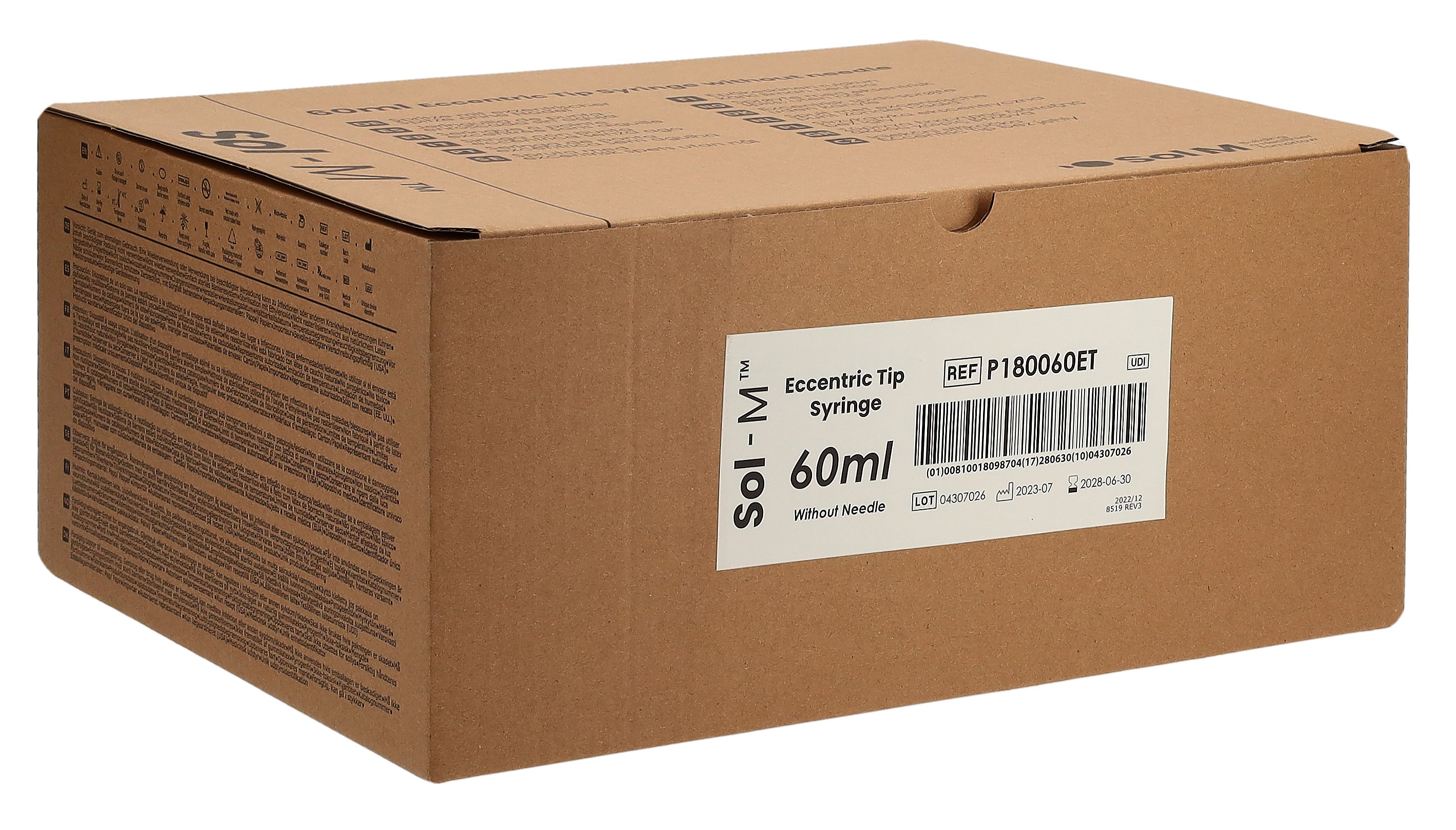 SOL-M Spritze o Nadel 60ml EccentricTip 30 Stk