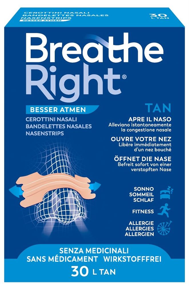 BREATHE RIGHT Nasenpflaster TAN L 30 Stk