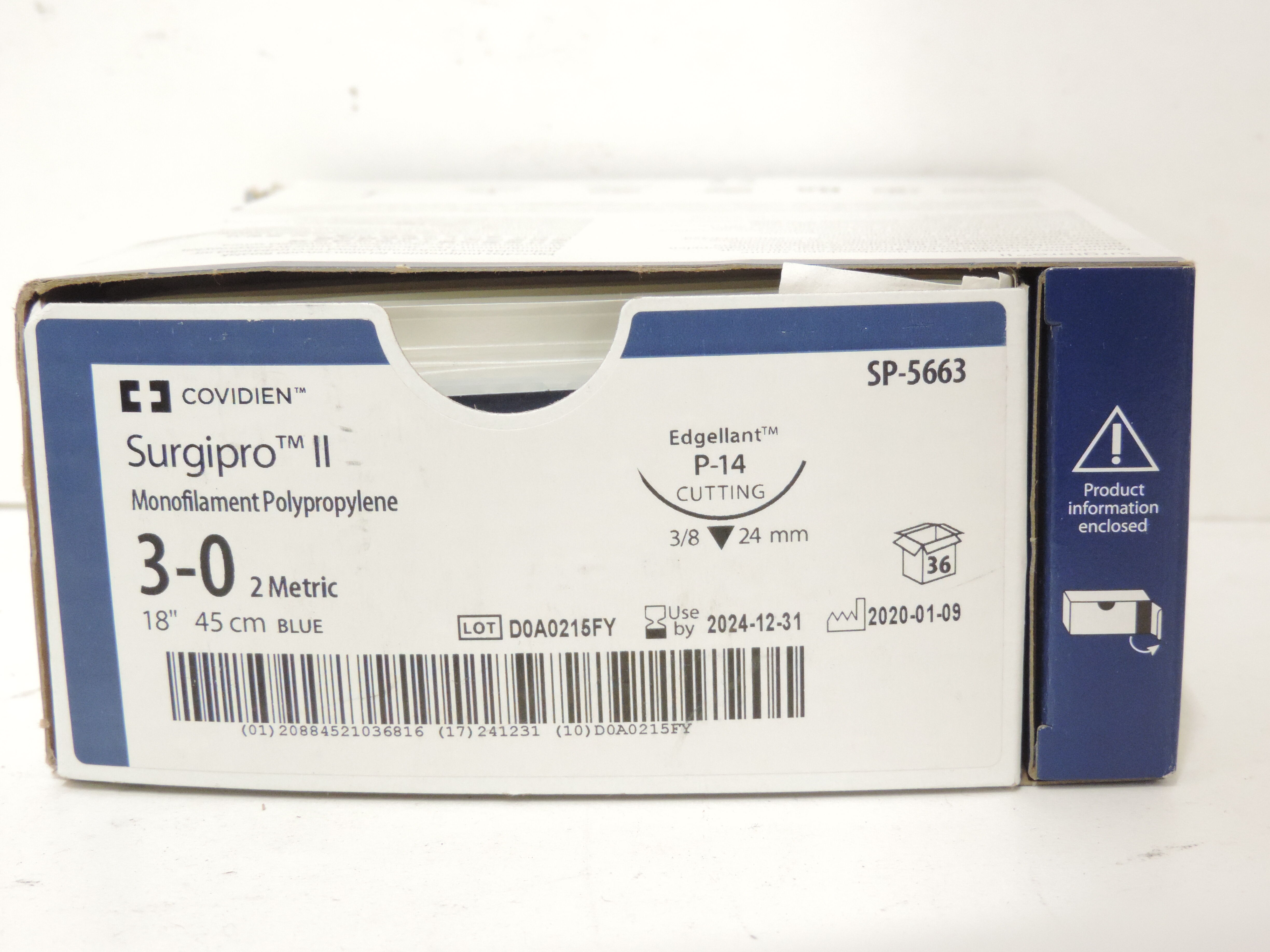 SC-5640 CAPROSYN* 3-0 UND 45CM P14 X36