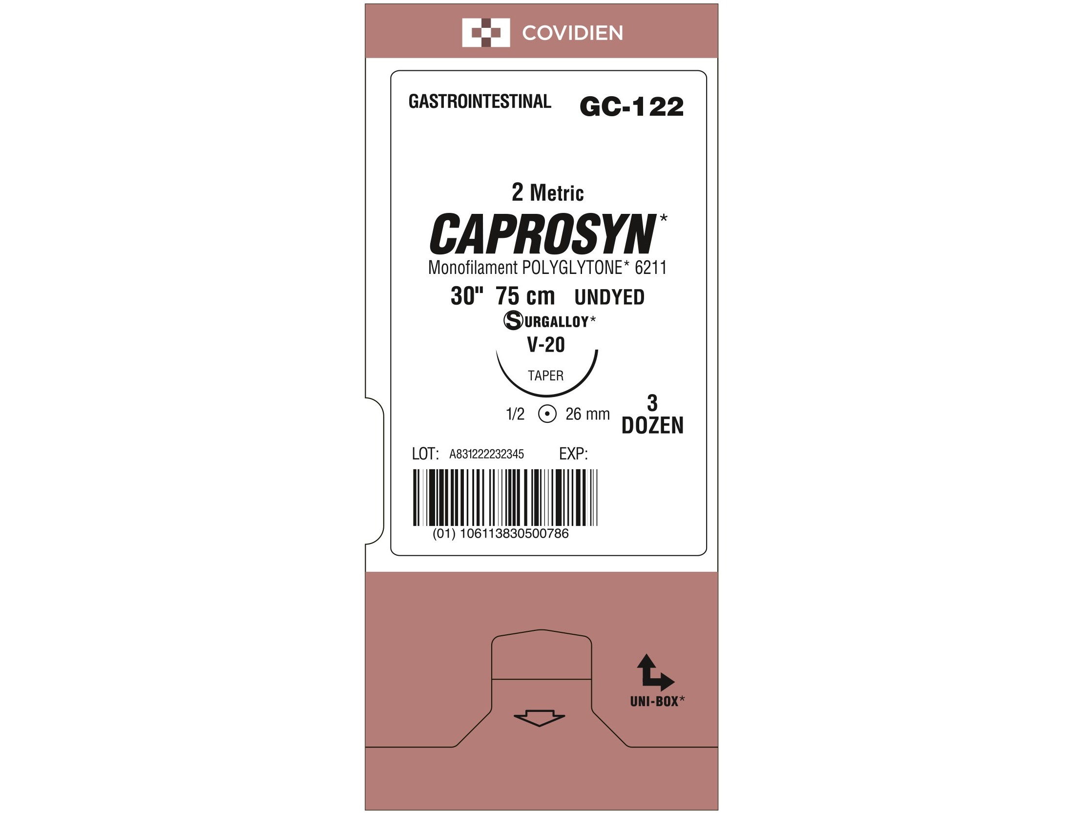 SC-5689G CAPROSYN* 5-0 UND 45CM P13X12