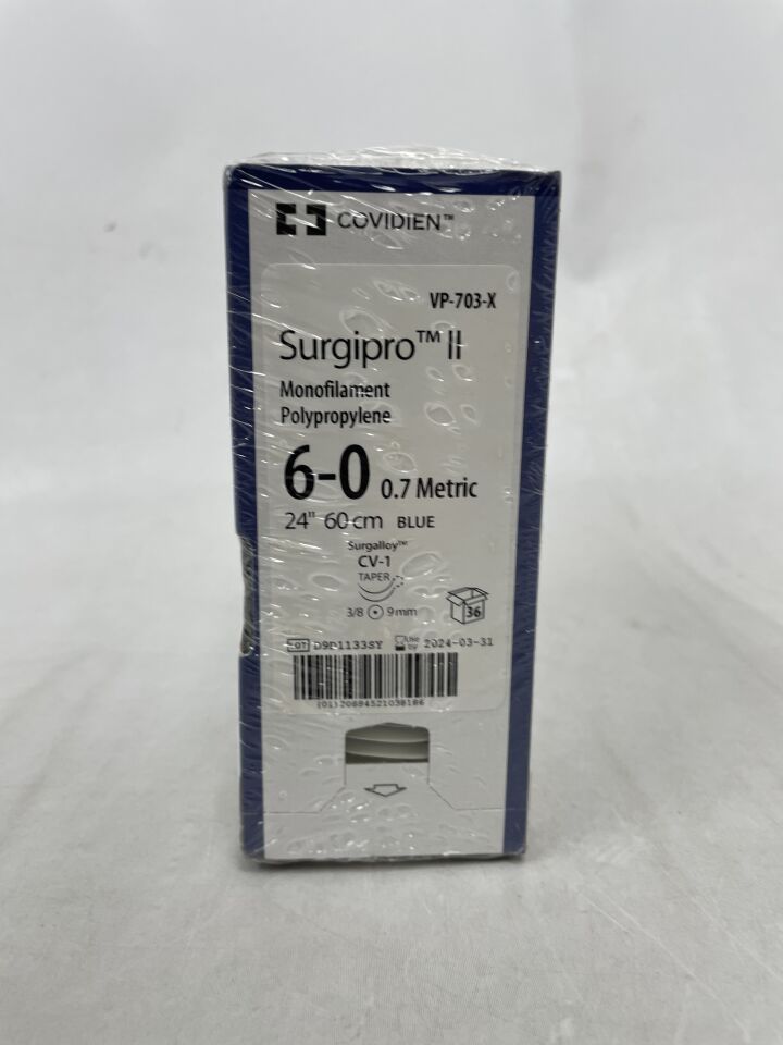 VP-703-X SURGIPRO*II 6-0 BLU 60CM CV1 DA