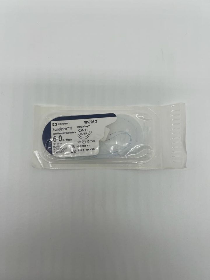VP-706-X SURGIPRO*II 6-0 BLU 75CM CV11DA