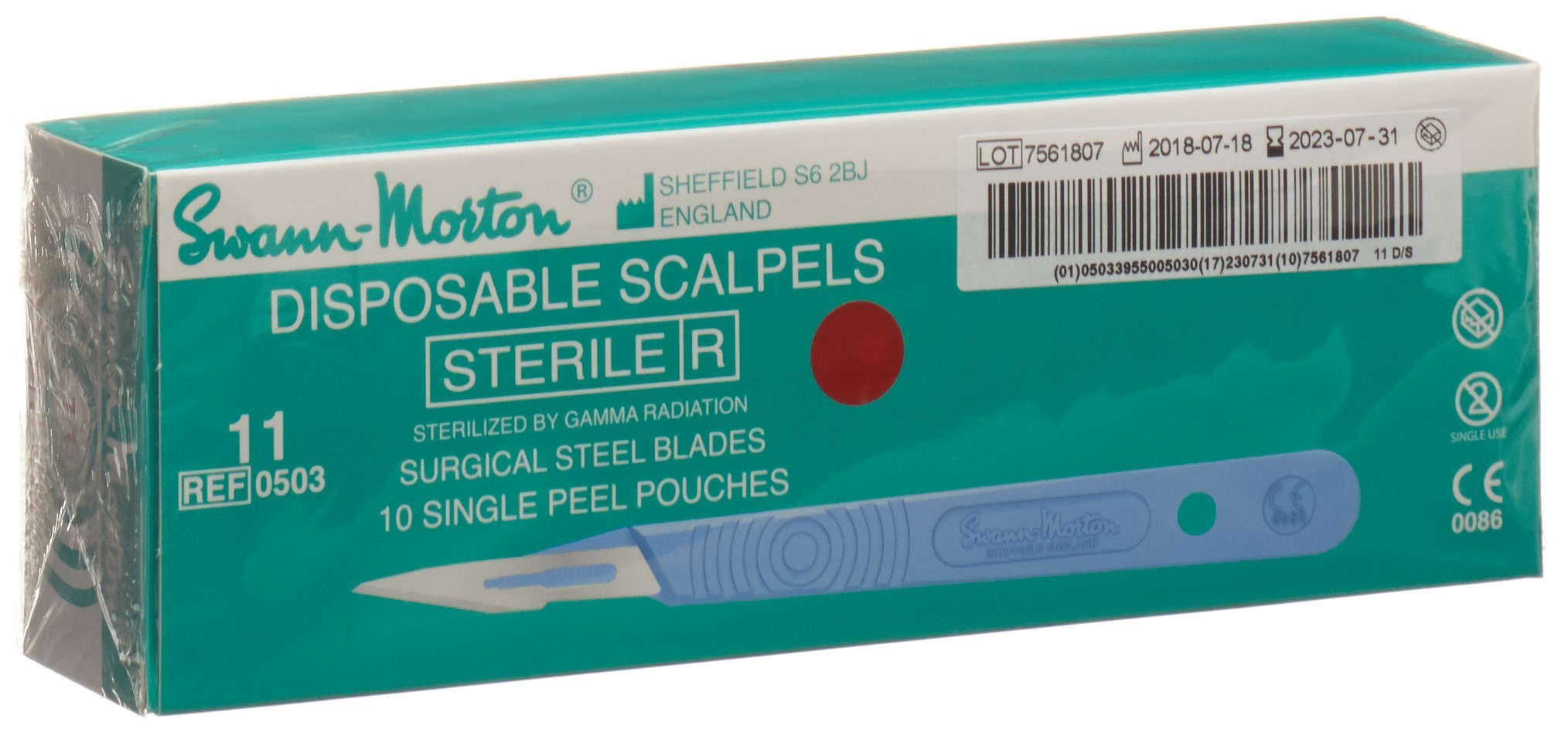 SWANN MORTON Skalpell 1x steril No 11 10 Stk