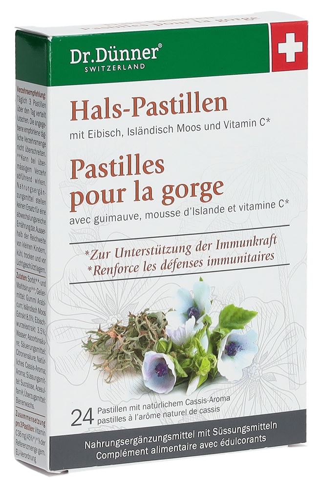 DÜNNER Hals-Pastillen mit Eibisch 24 Stk