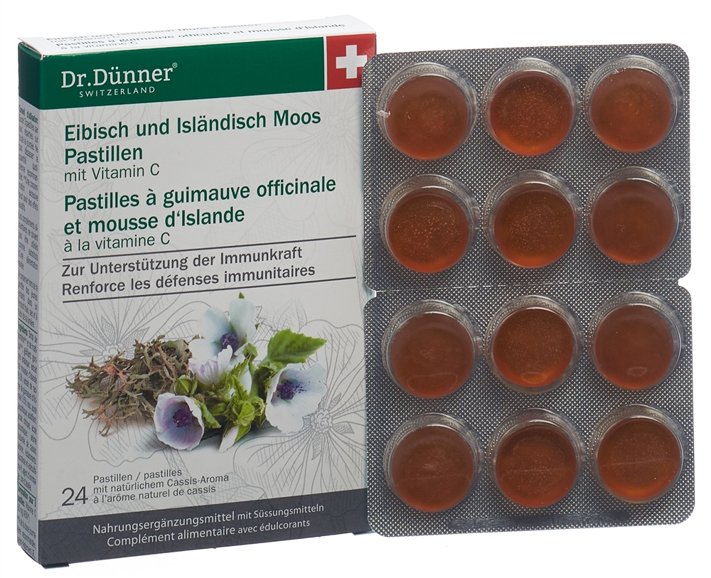 DÜNNER Hals-Pastillen mit Eibisch 24 Stk