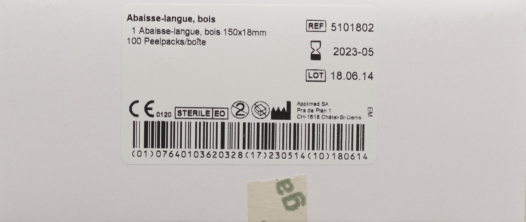 APPLIMED Holzspatel 18x150mm steril 100 Stk