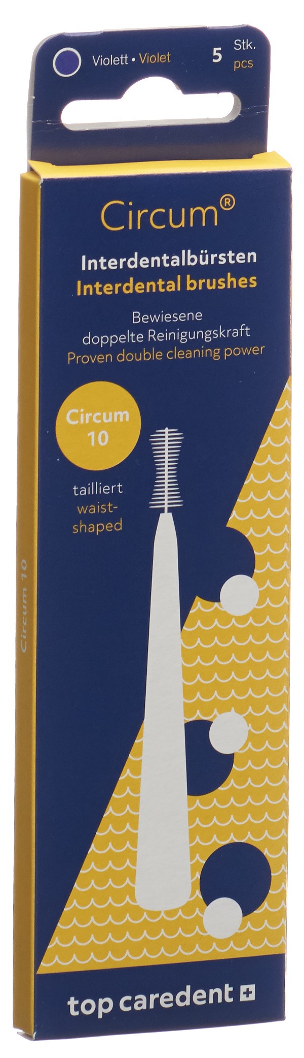 TOP CAREDENT Circum 10 Int Bürsten violett 5 Stk