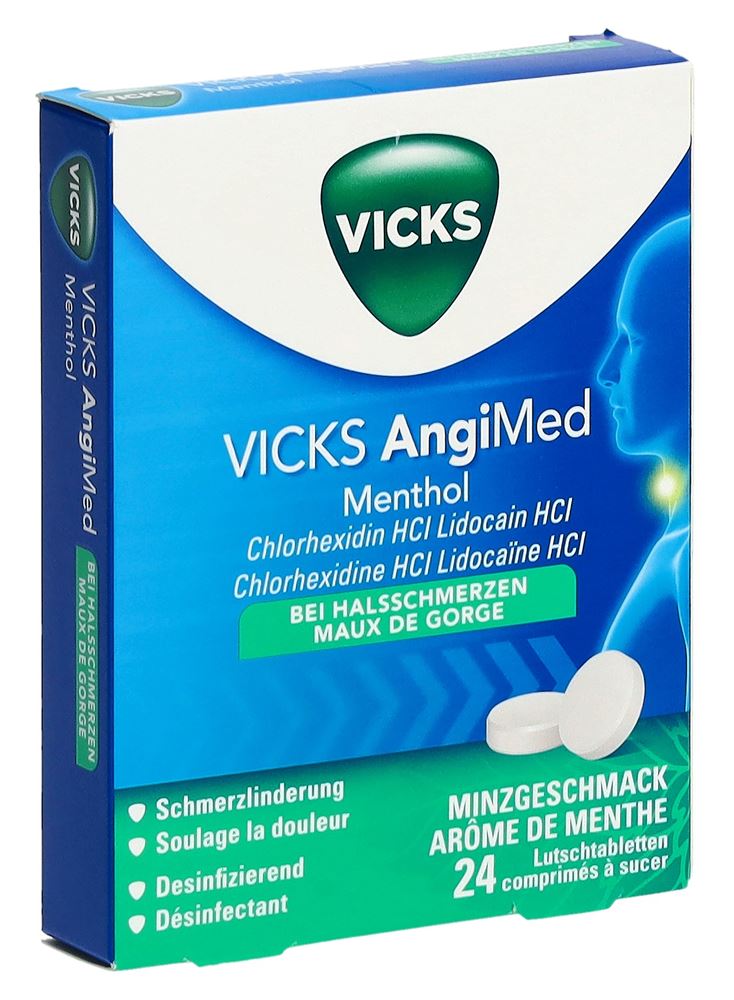 VICKS AngiMed Lutschtabl Menthol 24 Stk
