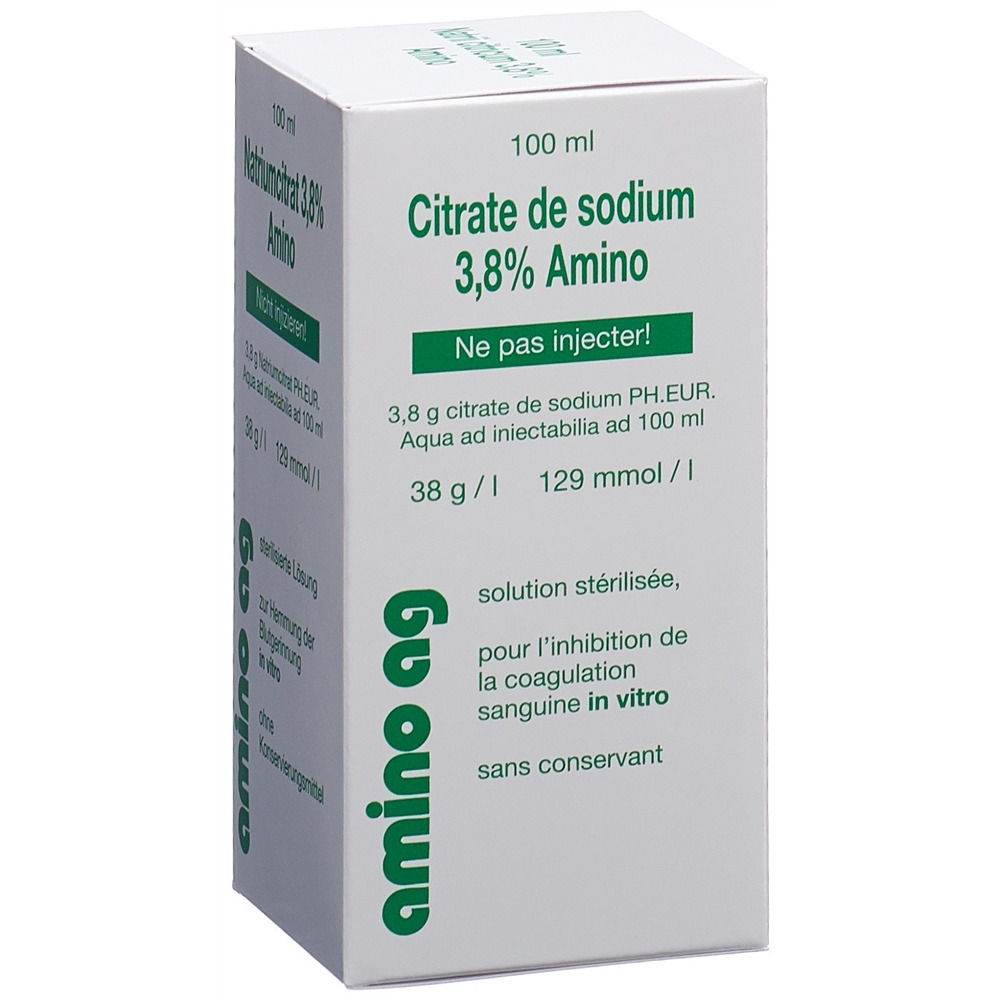 NATRIUMCITRAT Amino Lös 3.8 % Durchstf 100 ml