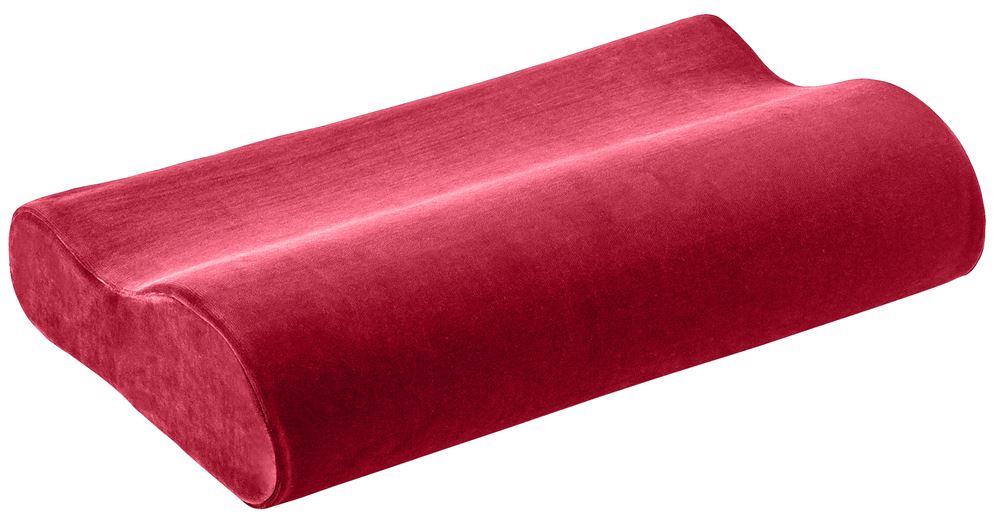 ELSA Nackenkissen 50x11cm Veloursbezug bordeaux