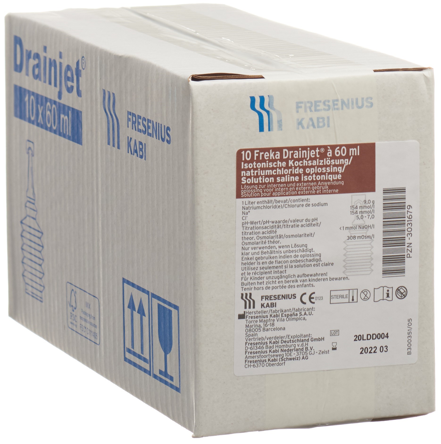 FREKA Drainjet NaCl 0.9% Spül Lös 10 x 60 ml