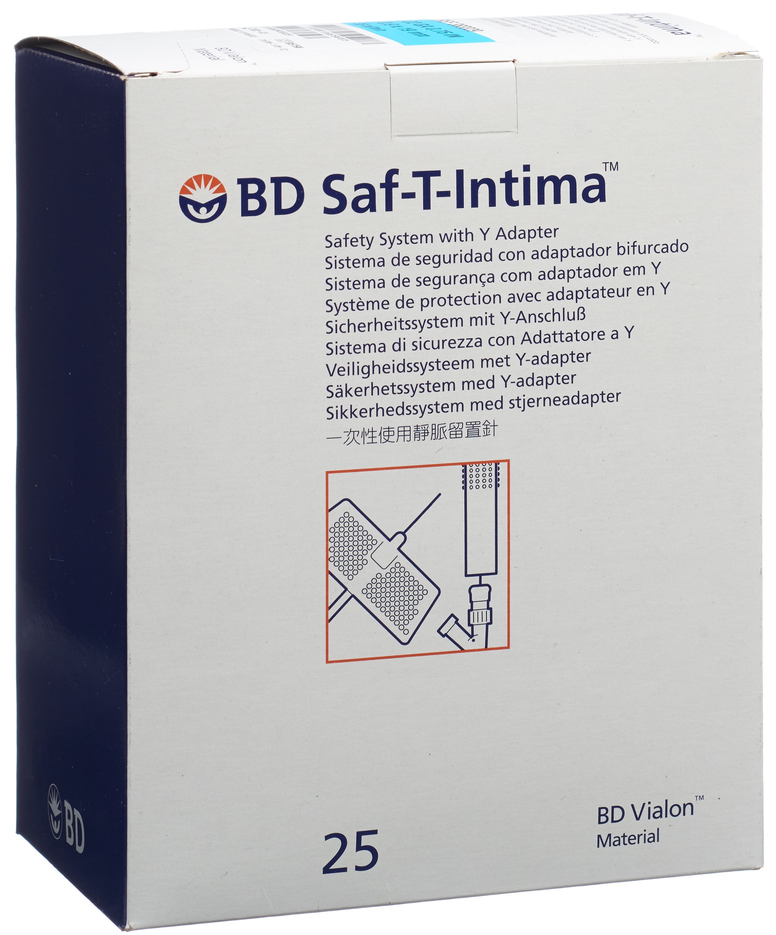 BD SAF-T-INTIMA 22G 0.9x19mm mit Y blau 25 Stk