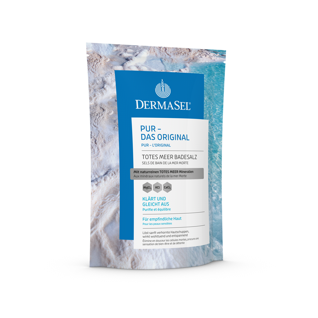 DERMASEL Badesalz PUR D/F Btl 500 g