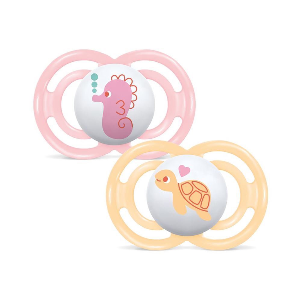 MAM Perfect Nuggi Sil 6-16m Girl 2 Stk