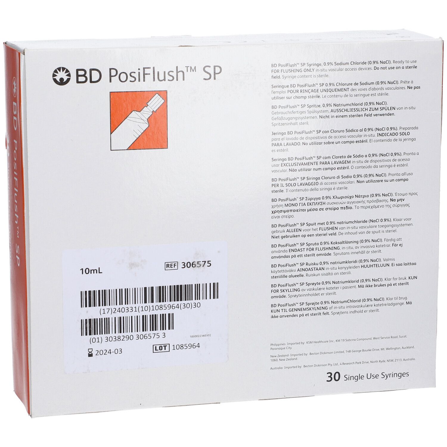 Spülsystem BD PosiFlush 10ml NaCl 0,9%