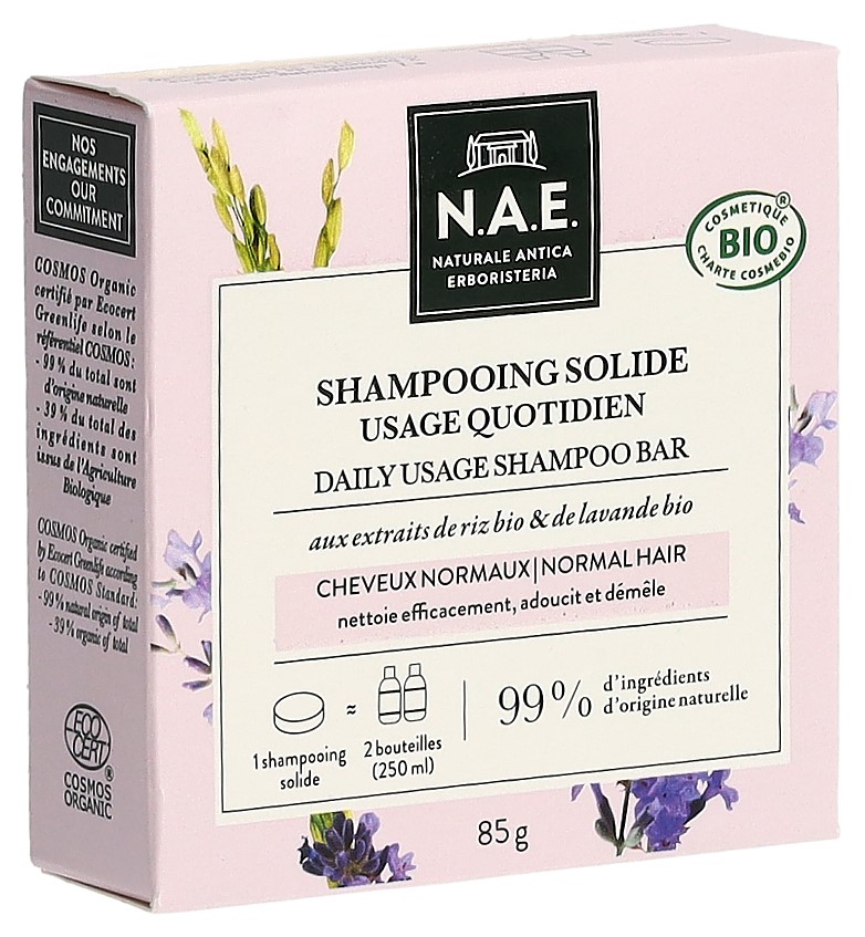 N.A.E. Solid Soap Shampoo täglicher Gebrauch 85 g