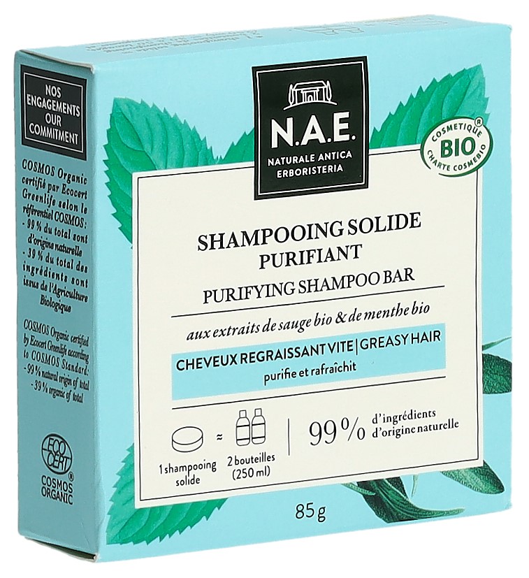 N.A.E. Solid Soap Shampoo fettiges Haar 85 g
