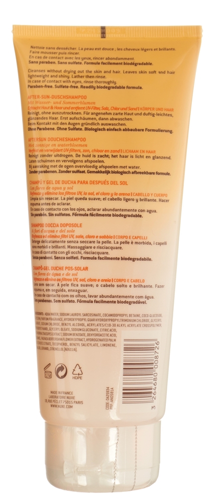 NUXE Sun Shampooing Douche Après Sol 200 ml