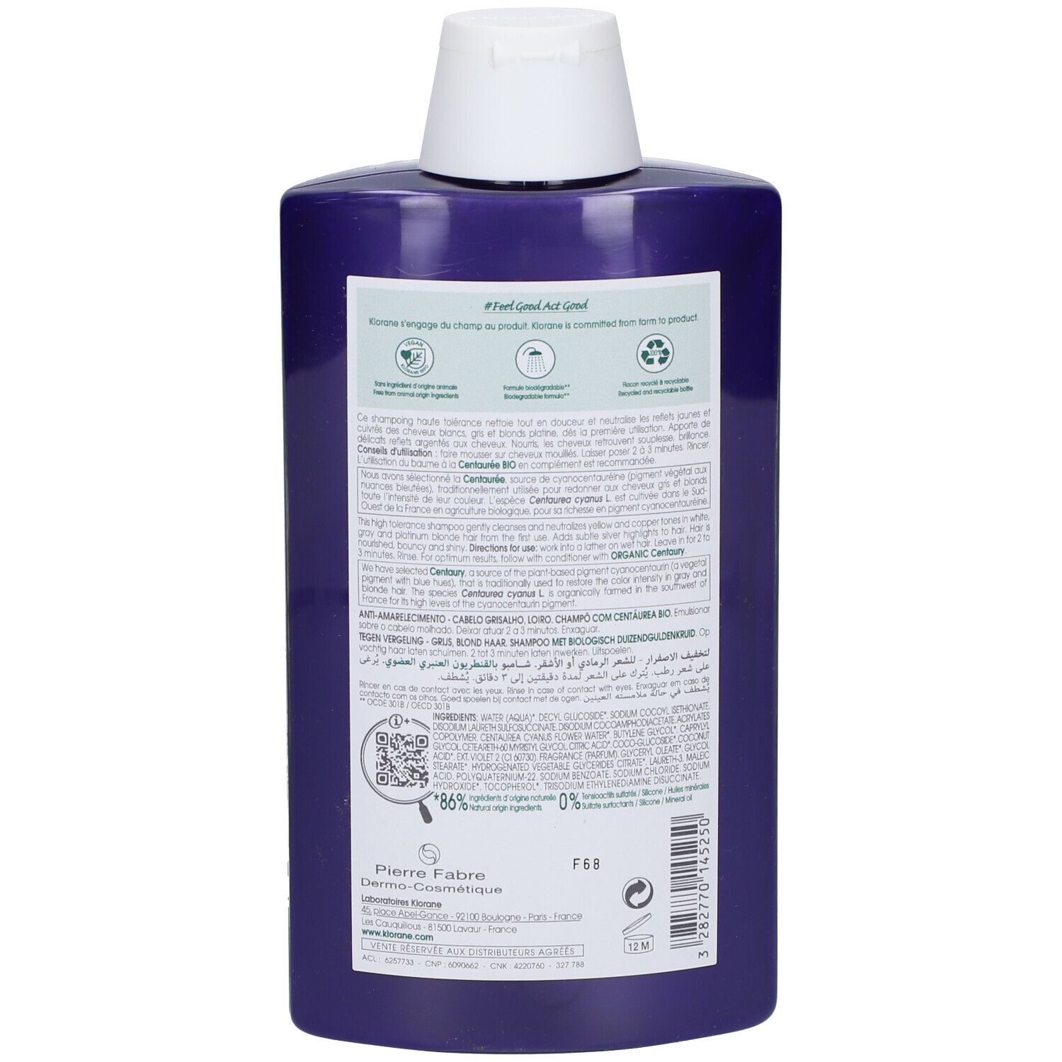 KLORANE Shampoo Kornblumen Bio 400 ml