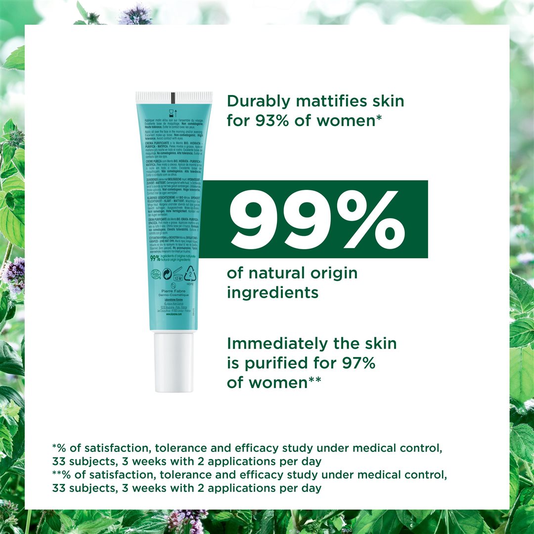 KLORANE Klär Gesichtscr Wasserminze Bio 40 ml