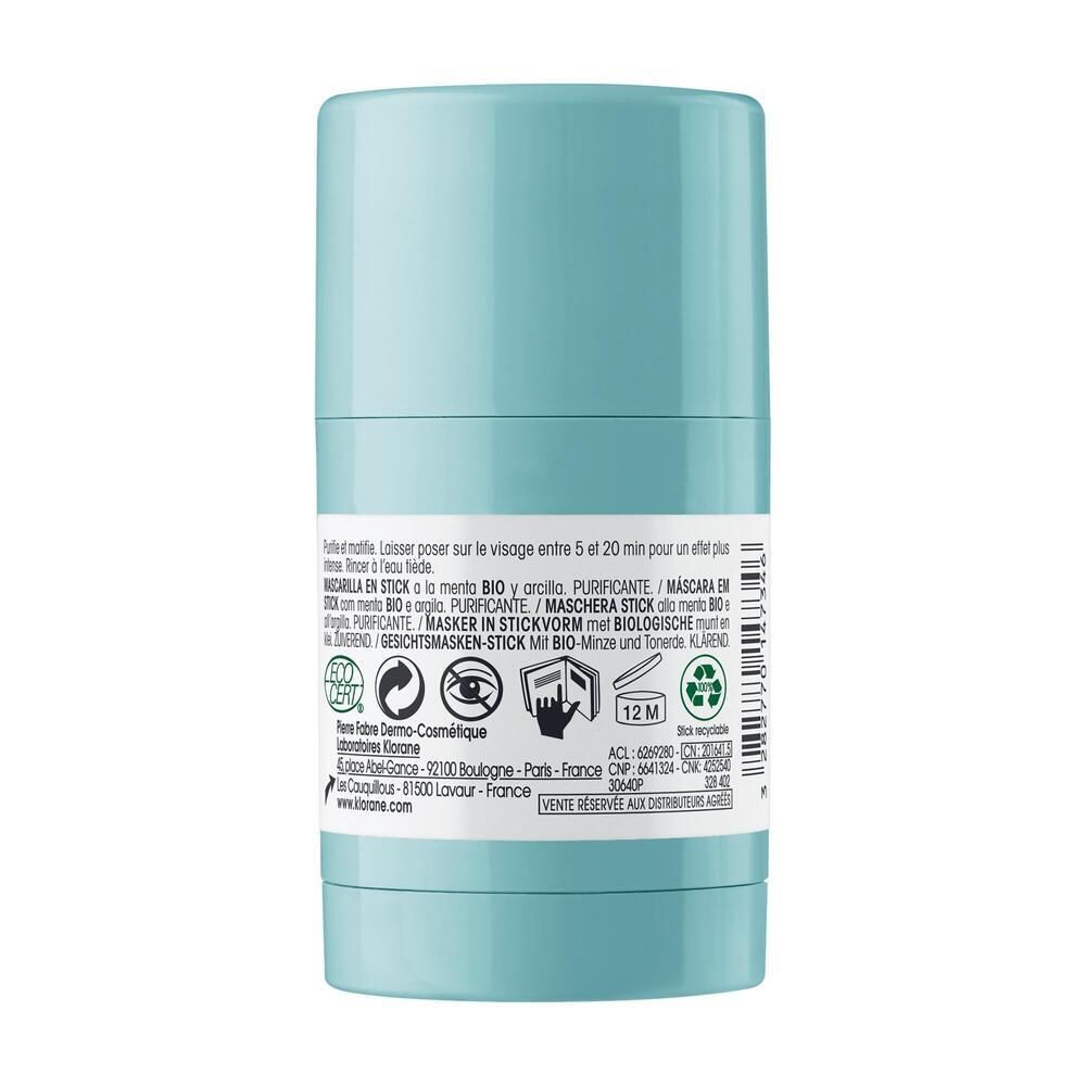 KLORANE Stick Gesichtsmaske Wasserminze Bio 25 ml