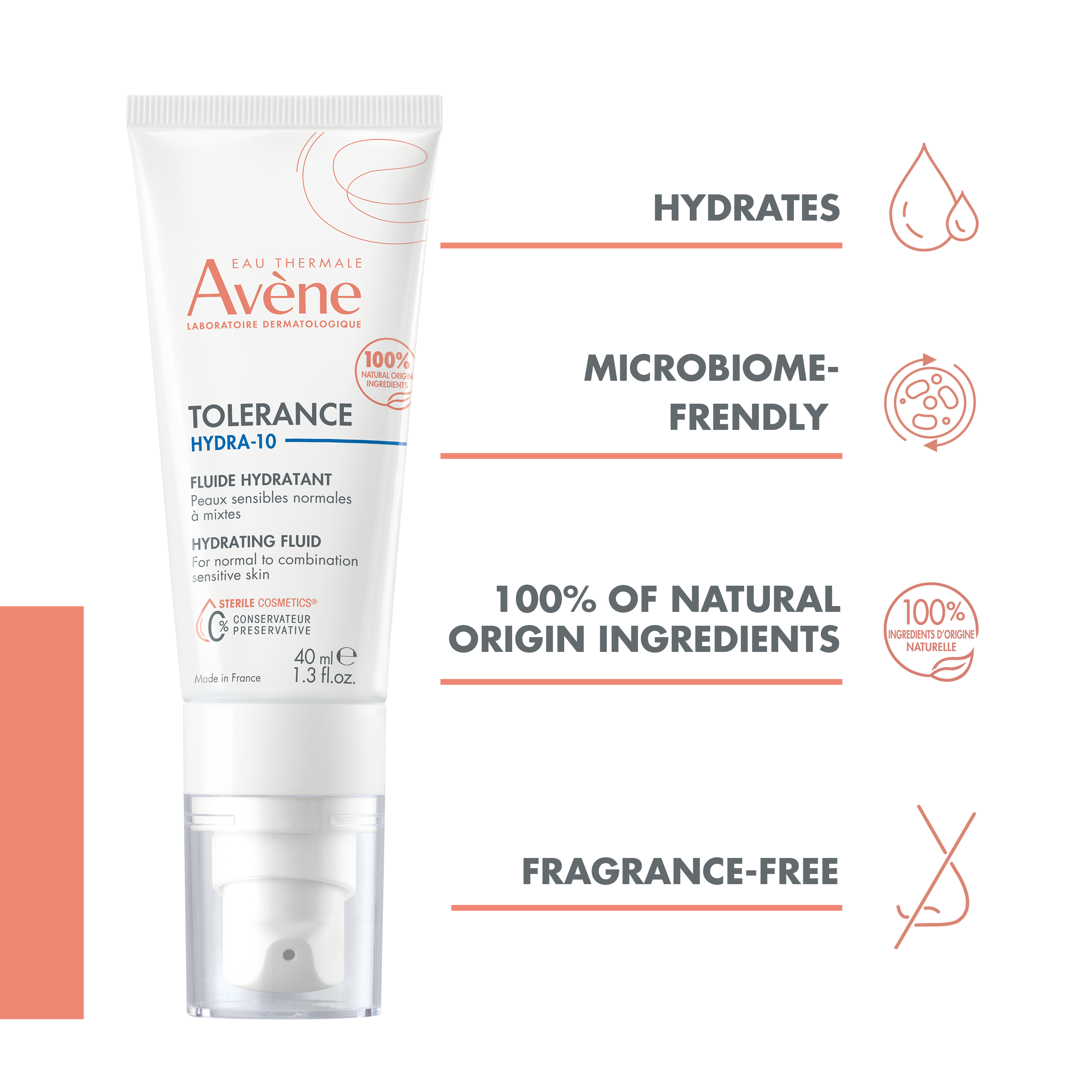 AVENE Tolér Hydra-10 Feuchtigkeitsflu Tb 40 ml