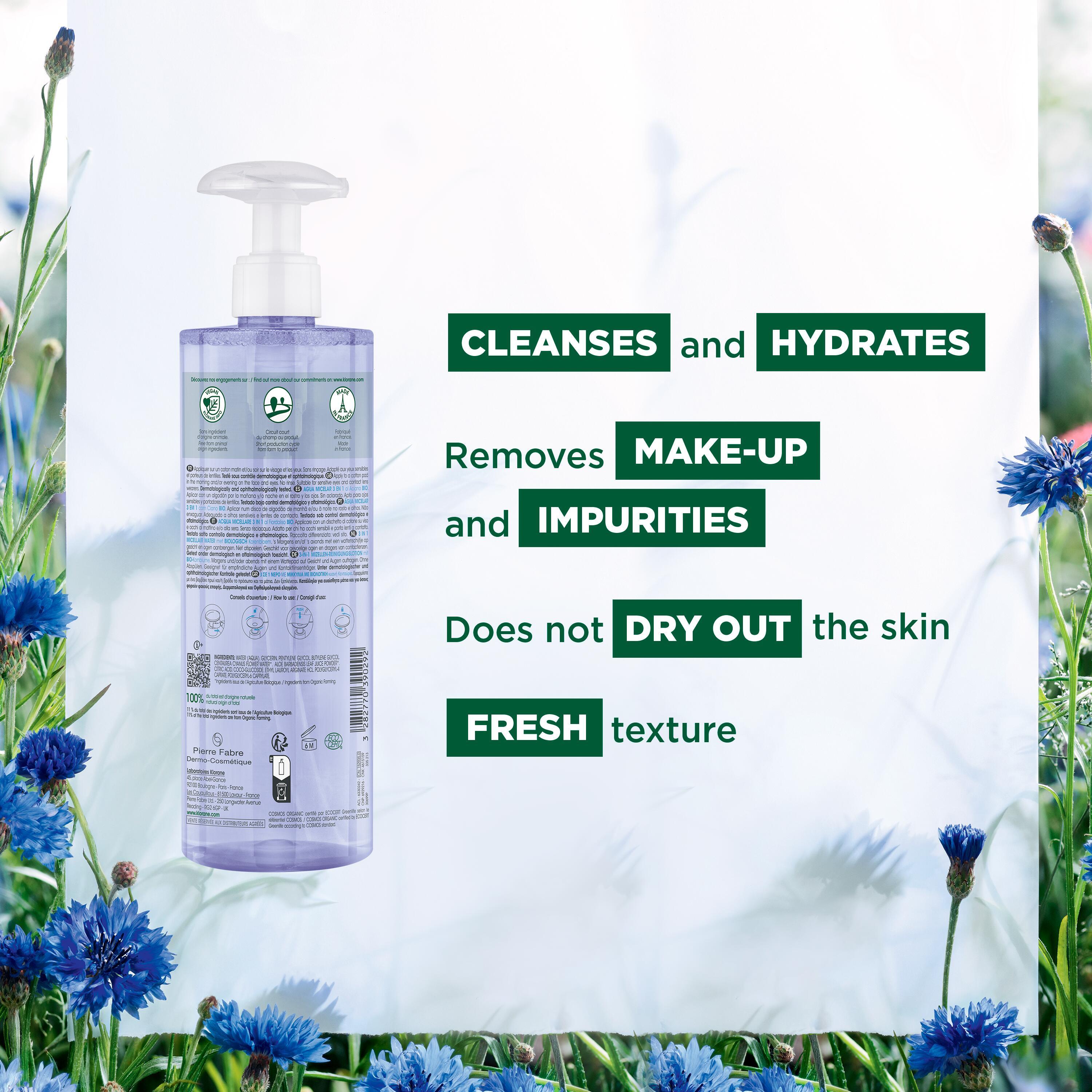 KLORANE Mizellen-Lot Ges&Aug Bleuet Fl 400 ml