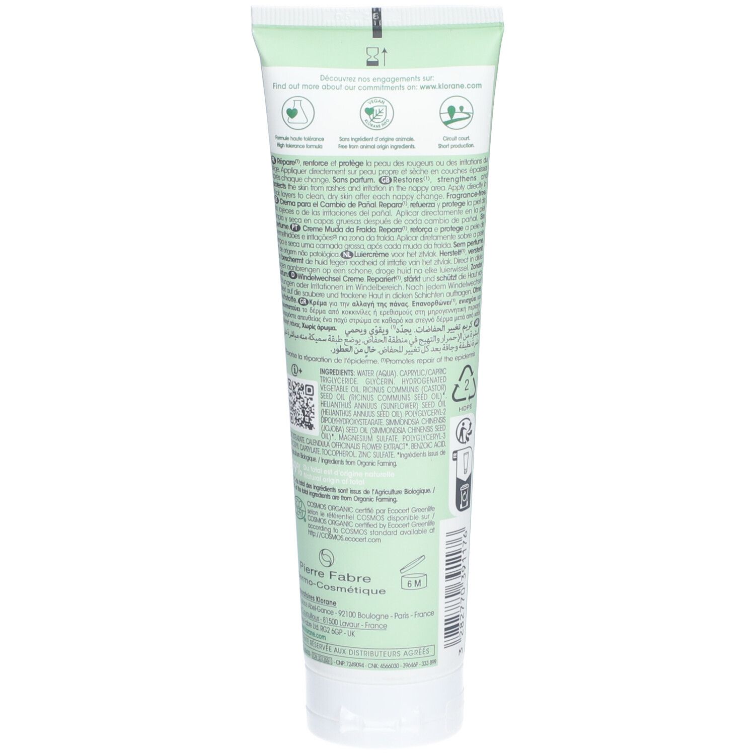 KLORANE Bébé Windelwechsel Creme Bio Tb 100 ml