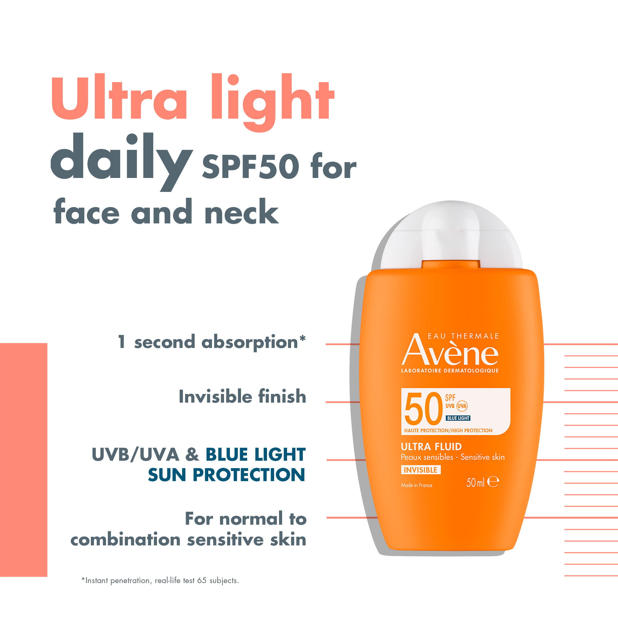 AVENE SUN Ultra Fluid Invisible SPF50 Fl 50 ml