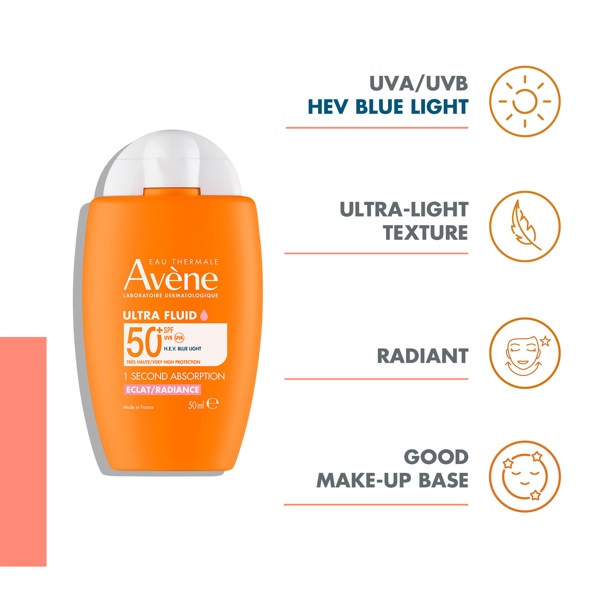 AVENE SUN Ultra-Fluid Radiance SPF50+ 50 ml