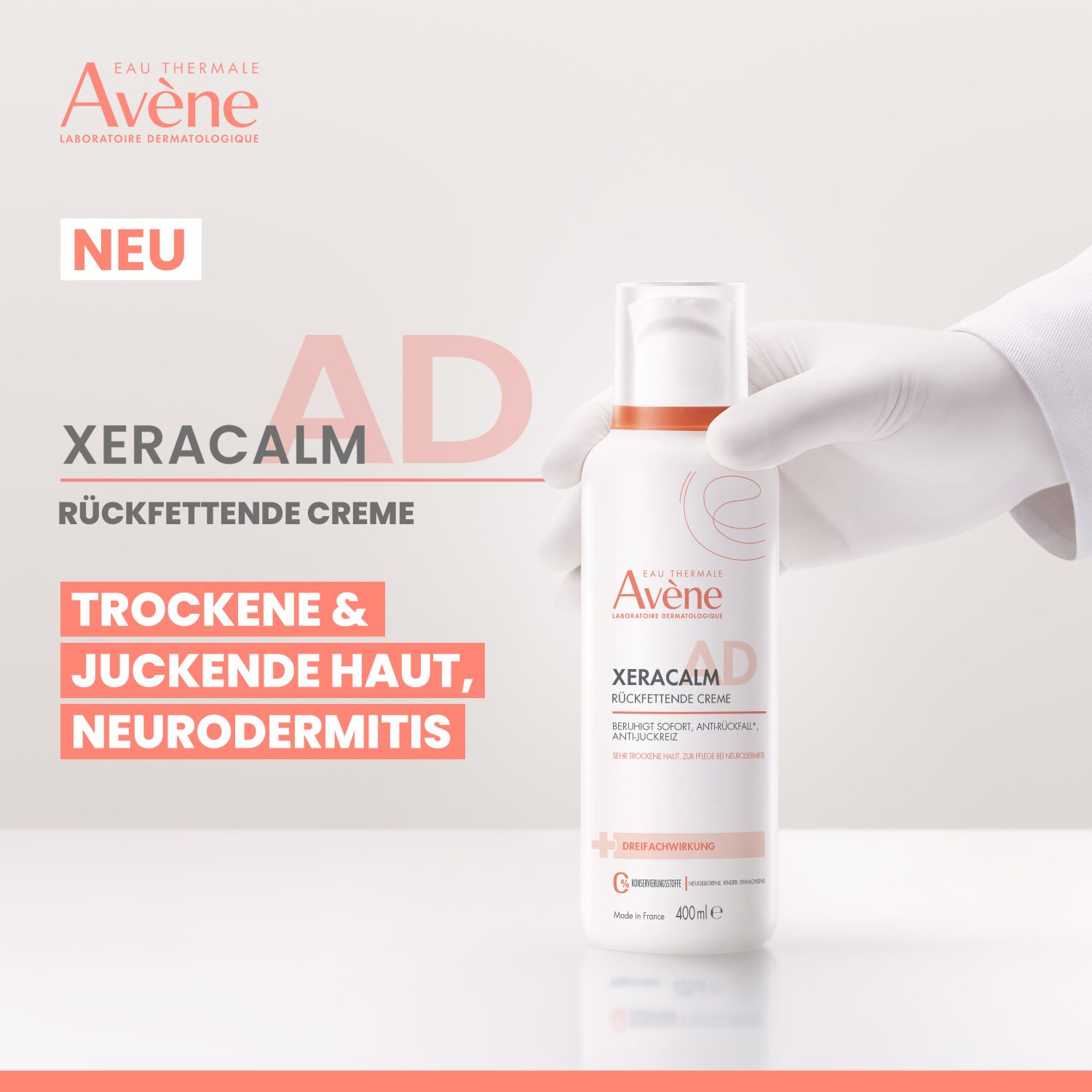 AVENE XeraCalm A.D Creme rückfettend Fl 400 ml