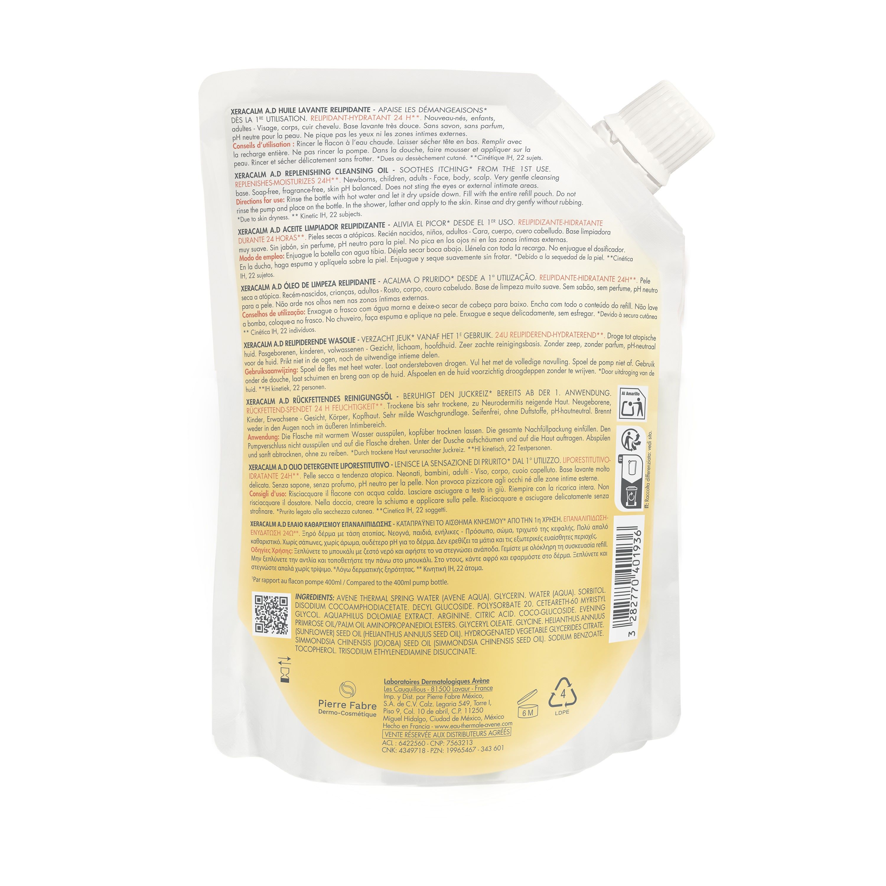 AVENE XeraCalm A.D Reinigungsöl rückf Ref 400 ml
