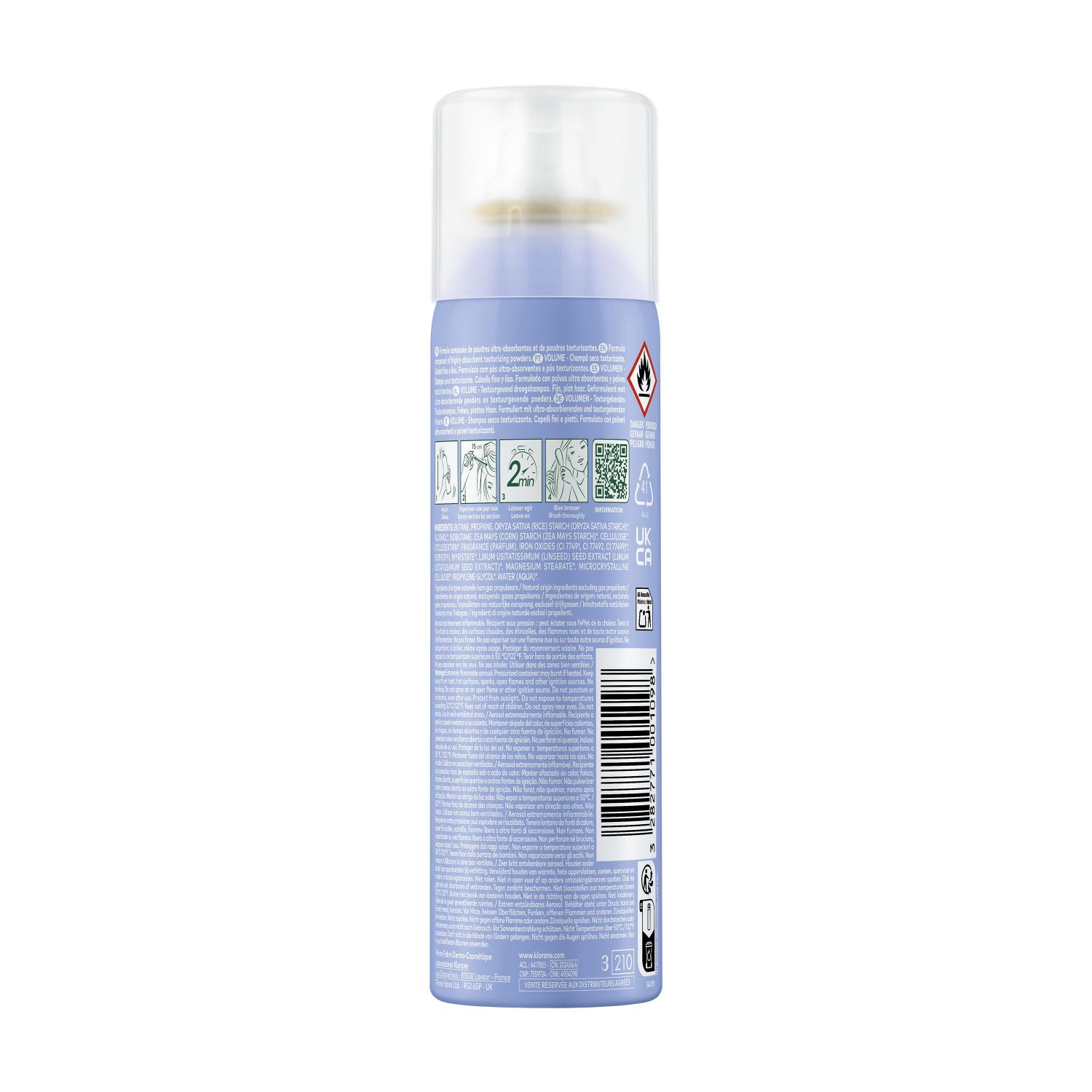 KLORANE Trockenshampoo Leinen Aeros Spr 150 ml