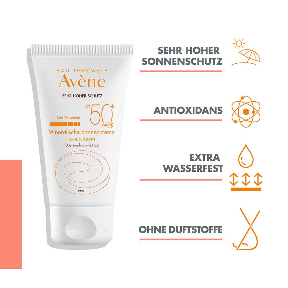 AVENE SUN Mineralische Sonnencreme SPF 50+ 50 ml