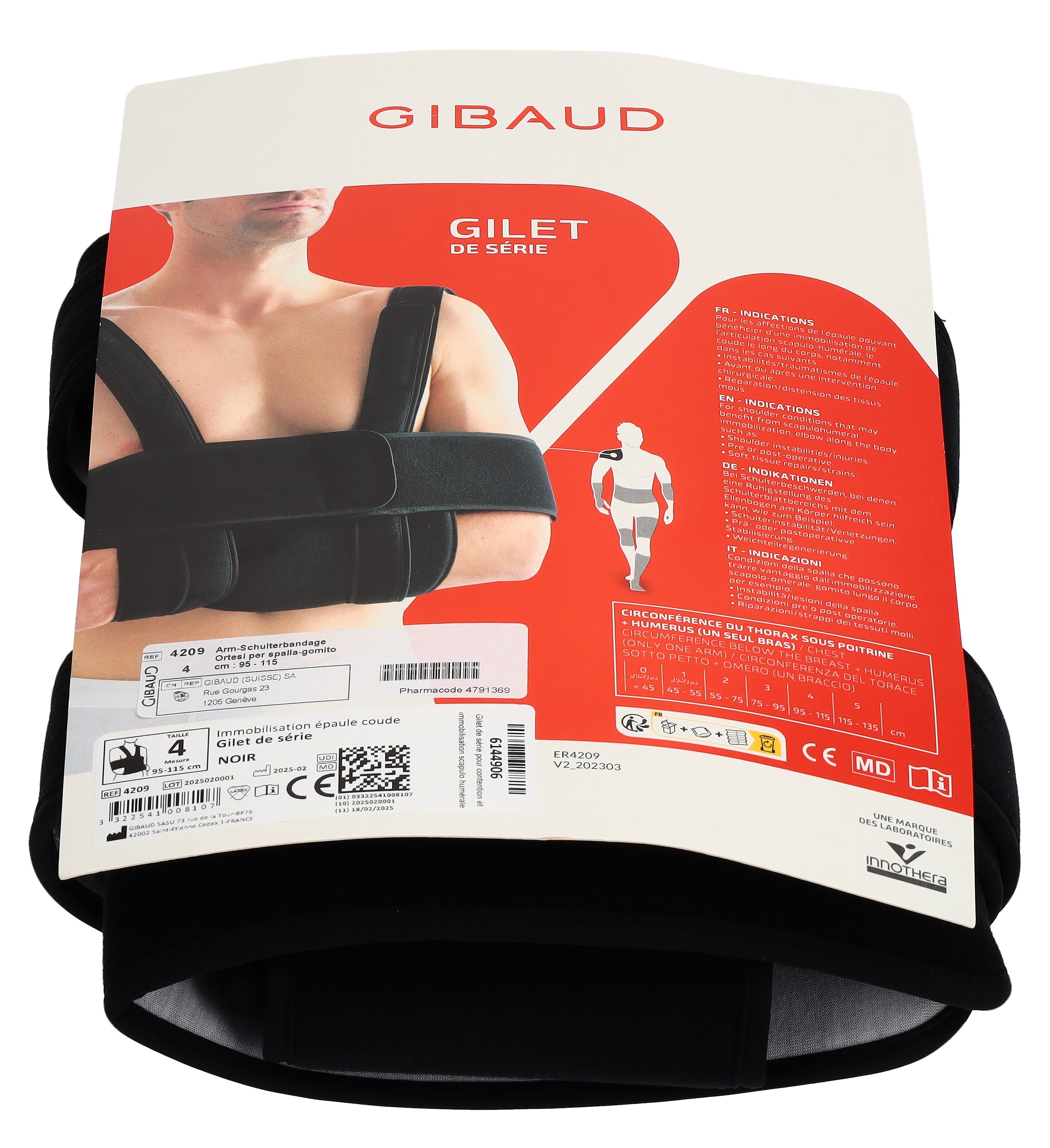 GIBAUD Arm-Schulter-Bandage Gr4 <115cm