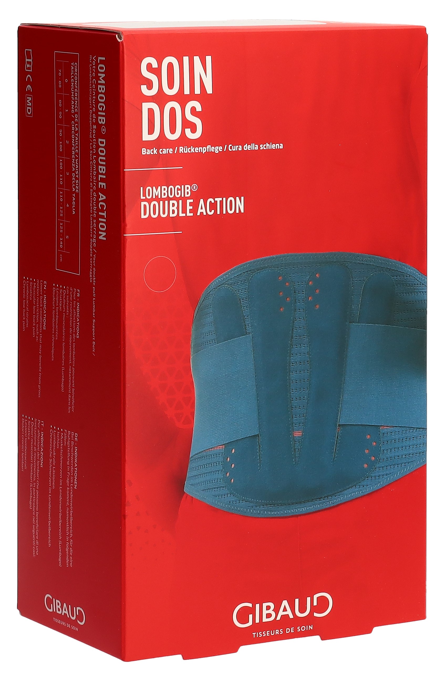 GIBAUD Lombogib Double Act 21cm Gr1 80-90cm blau