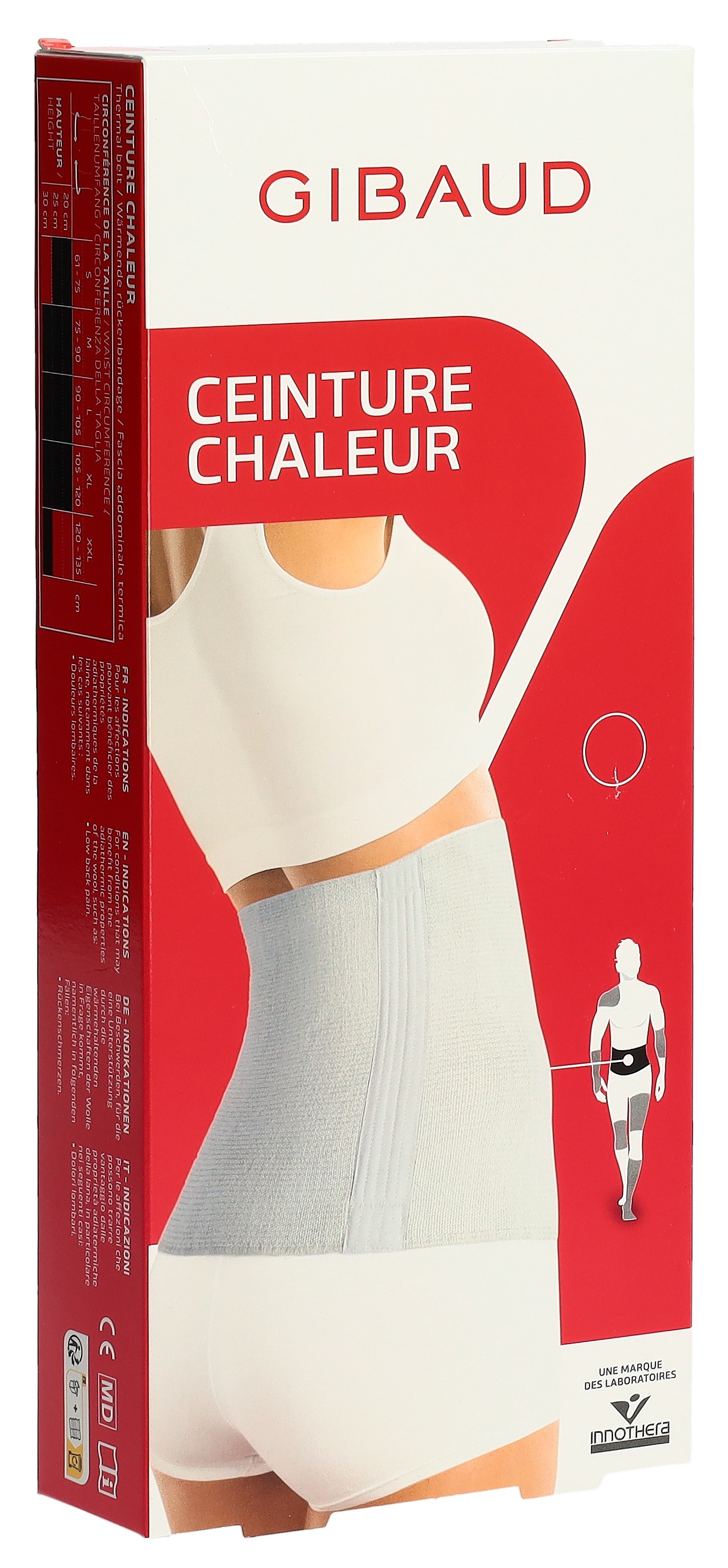 GIBAUD CHALEUR Nierenwärmer XL 25cm anthrazit