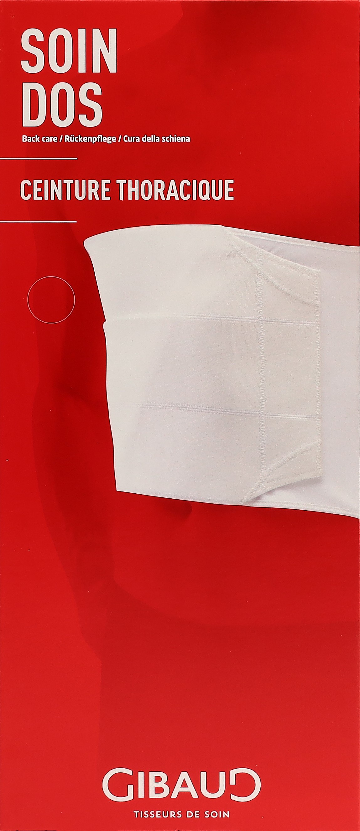 GIBAUD Rippengurt Herren Gr2 100-130cm weiss