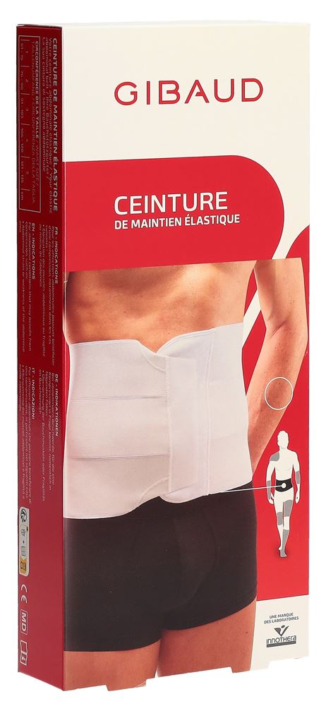 GIBAUD Bauchgurt elastisch Gr1 61-75cm weiss