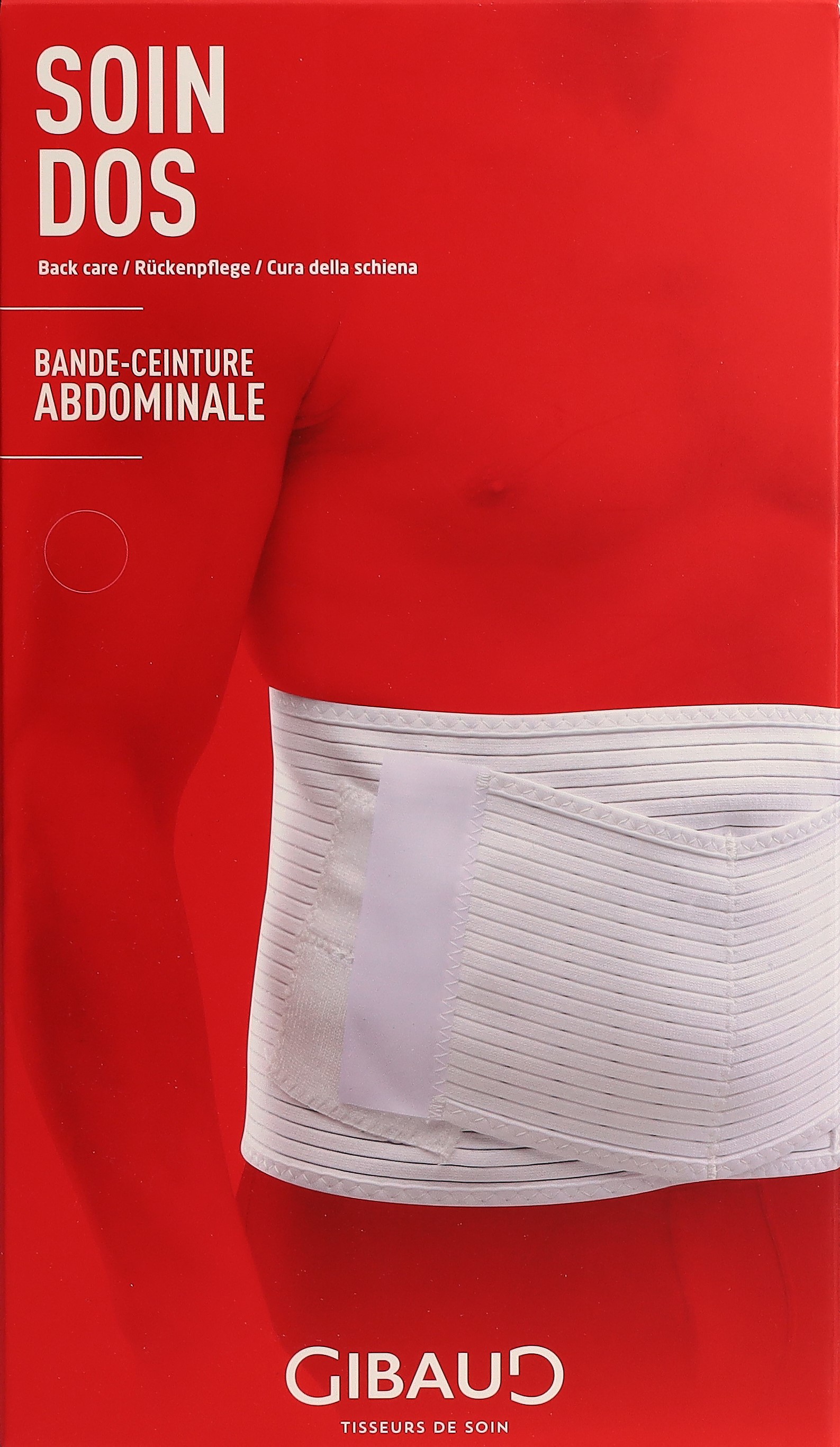 GIBAUD Abdominalstützgurt Gr4 108-118cm weiss